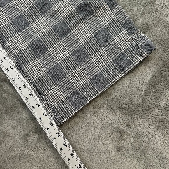 American Eagle Jeans Super High Rise Baggy Wide Leg Pants Plaid Women's 6 Short - Picture 7 of 8